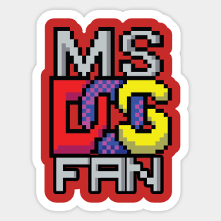 MS DOS Fan Sticker